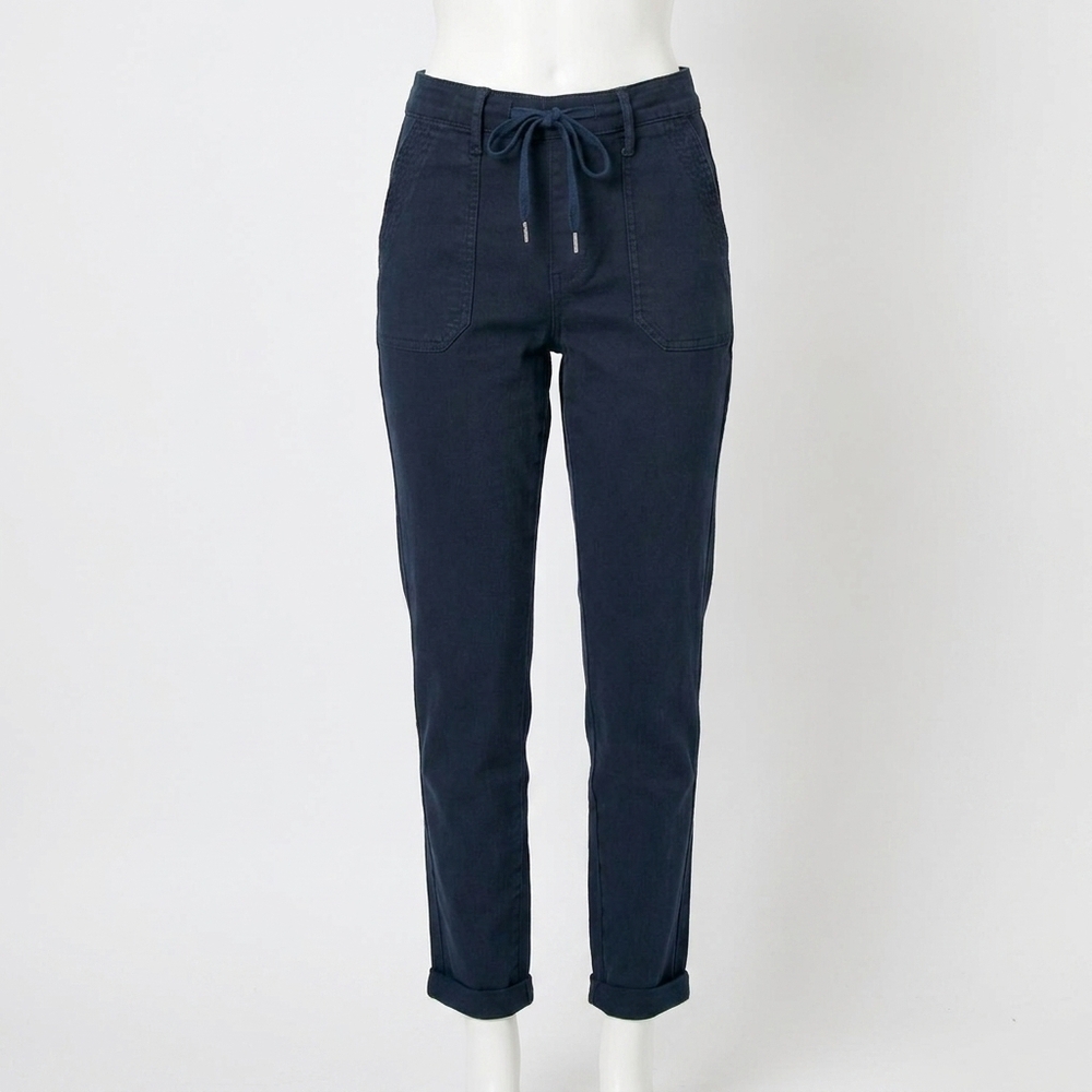 NEW JUDY BLUE high waist cuffed jogger in navy